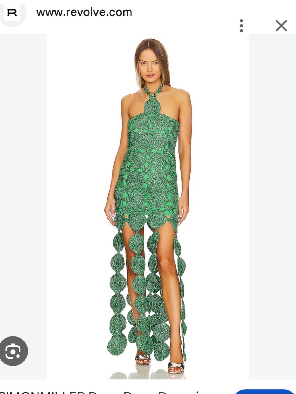 Simon Miller Emerald Green Crochet Maxi Skirt with Fringe